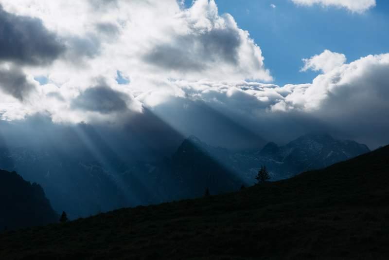 Blick auf das Tatra-Gebirge von Rusinowa Polana aus